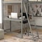 Flash Furniture Riley Loft Bed Frame w/Desk, Twin Size Wooden Bed Frame w/Guard Rails & Ladder - Light Gray MH-LBD5-LGY-T-GG - alternate 7